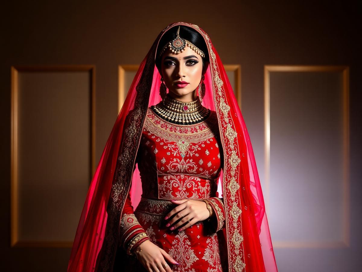 Bridal Zardozi Neck Framing